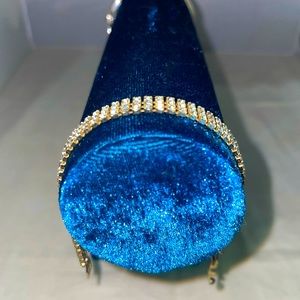 Yellow gold plated and CZ cocktail bracelet